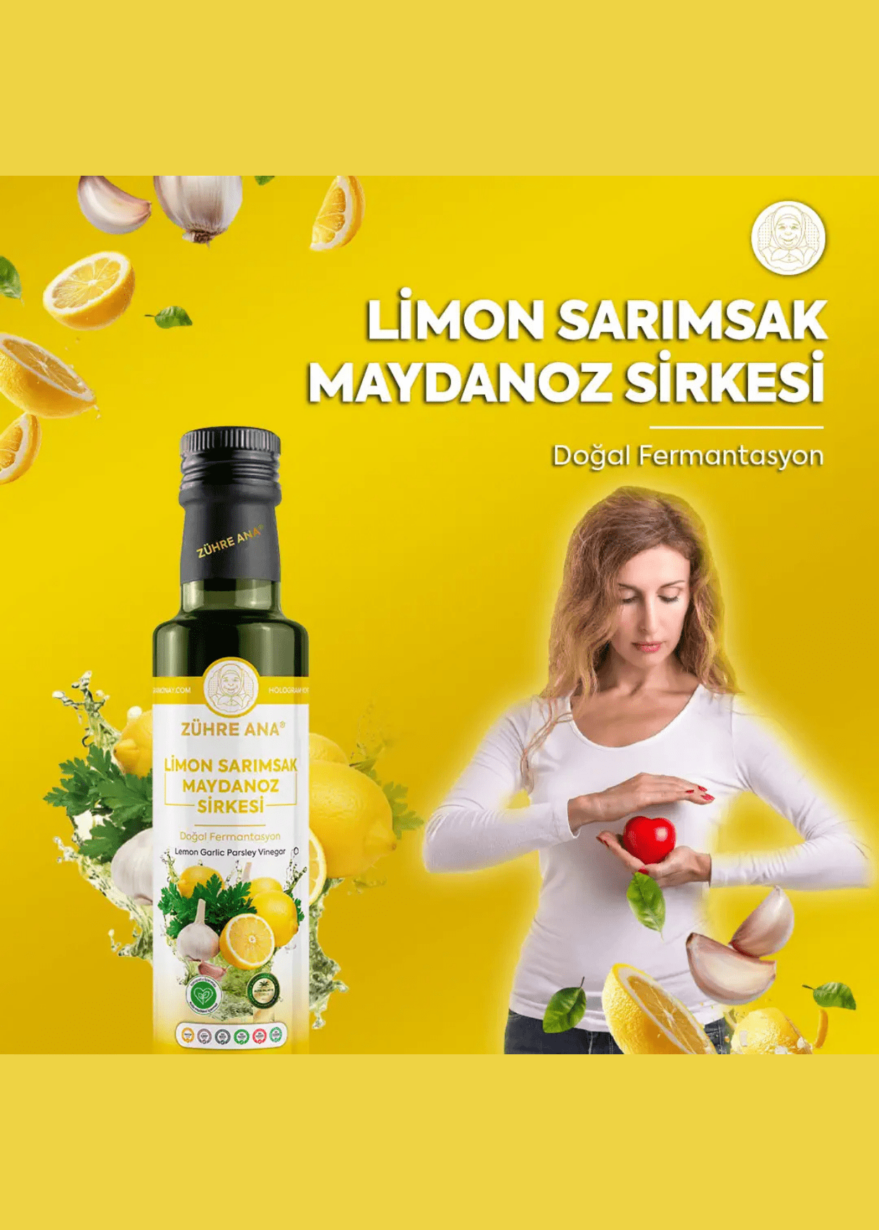 Zühre Ana Zitrone, Knoblauch & Petersilie Essig | Peynircim