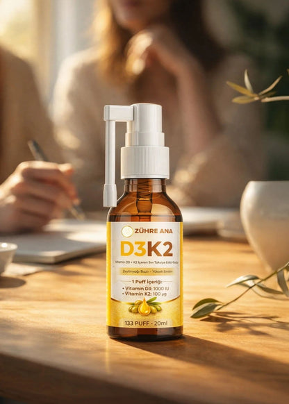Zühre Ana Vitamin Flüssiges Nahrungsergänzungsmittel mit D3 & K2 – Spray | Peynircim