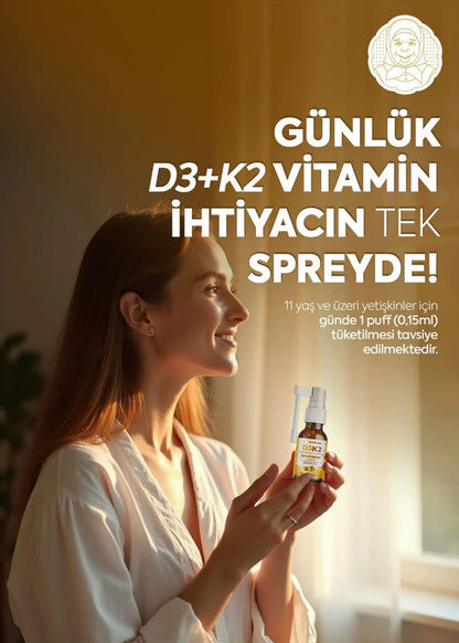 Zühre Ana Vitamin Flüssiges Nahrungsergänzungsmittel mit D3 & K2 – Spray | Peynircim