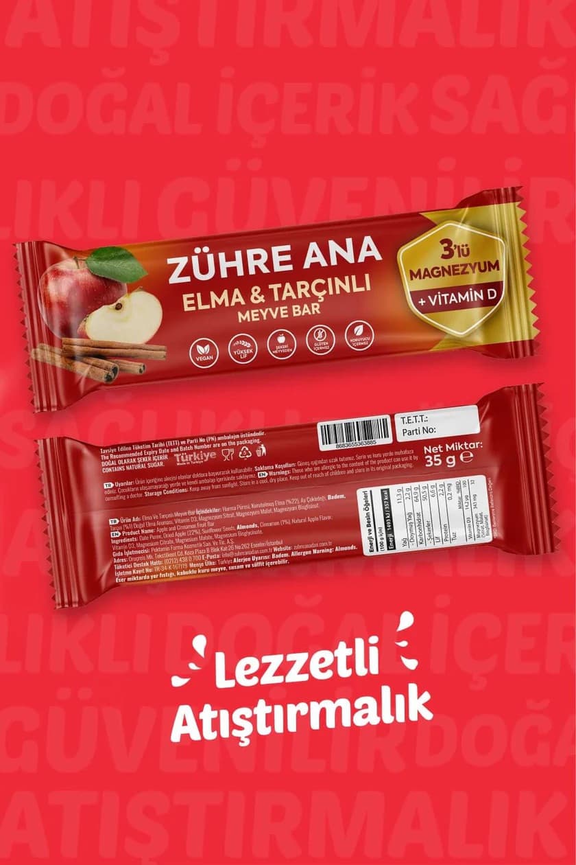 Zühre Ana Apfel - & Zimt - Fruchtriegel | Peynircim