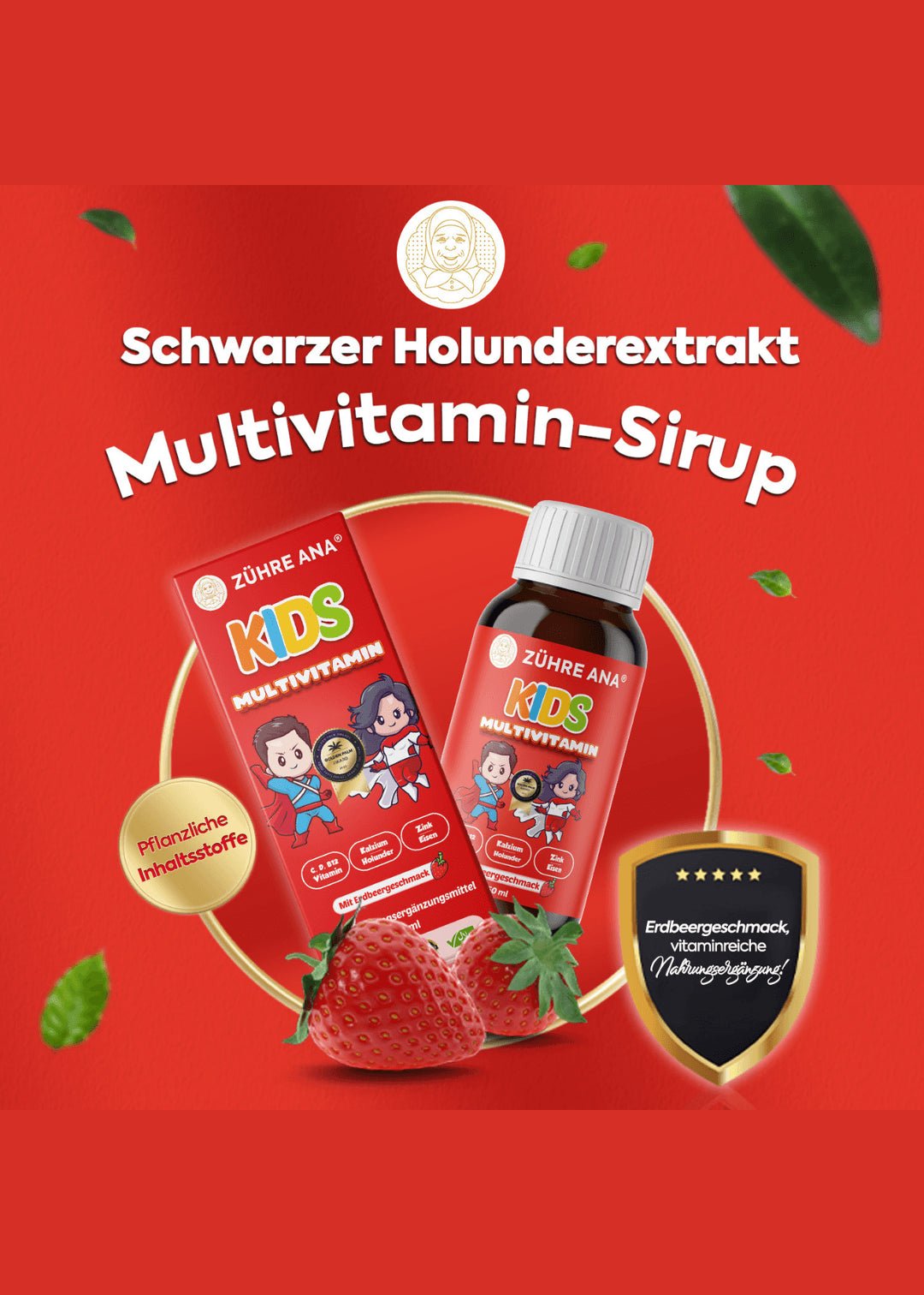 Zühre Ana Kids - Erdbeer Multivitamin Sirup 150ml