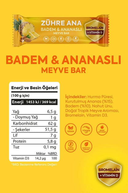 Zühre Ana Mandel - & Ananas - Fruchtriegel | Peynircim